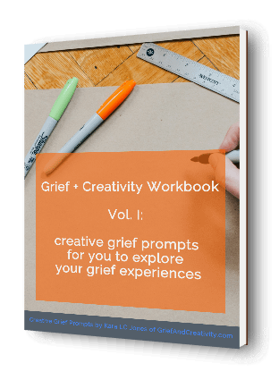 Book cover of Grief + Creativity Prompts Vol 1 by kara lc jones