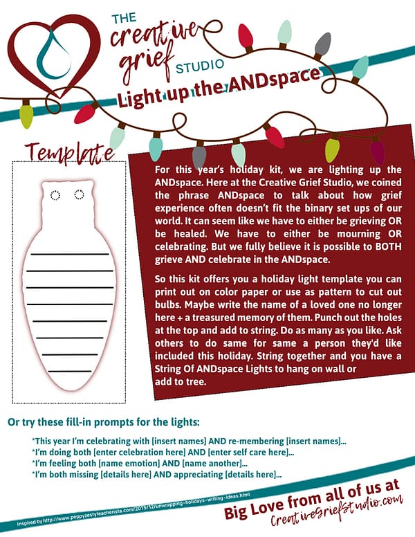 Holiday kit for Light up the ANDspace